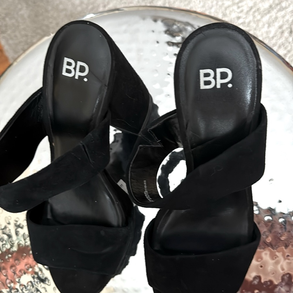 Black open toed heels